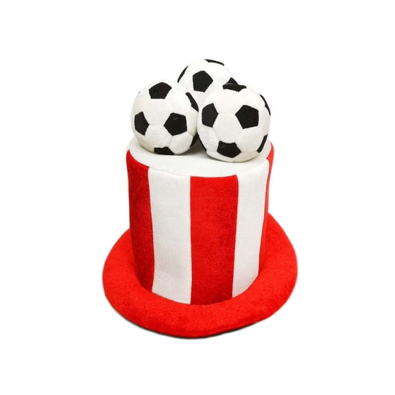 MMJ Novelty Fabric Soccer Theme Tall Party Hat Sunproof Headwear for Sports Game Cheering Fan Costume Accessory