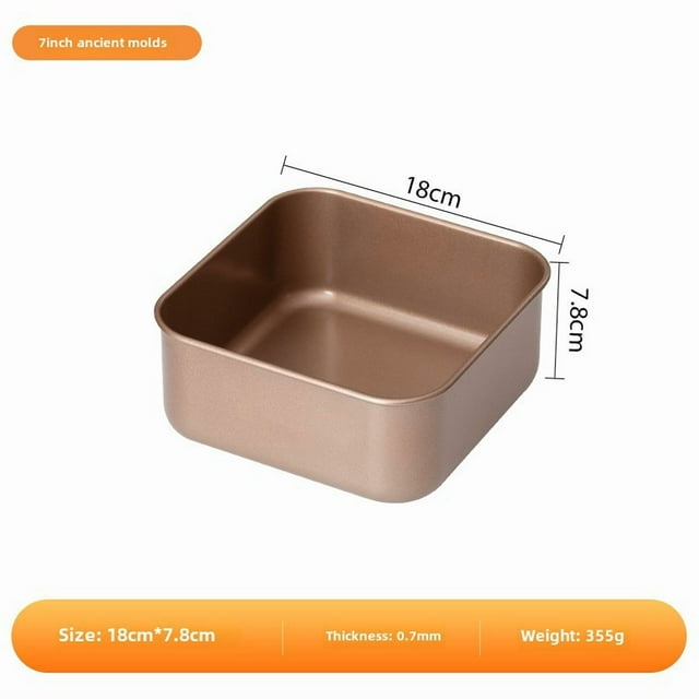 7-Inch Professional-Grade Square Cake Pan with Heightened & Deepened Design – Non-Stick Baking Mold for Cakes, Breads & More, Durable Construction, Easy Release & Cleaning, Ideal for Home Bakers &