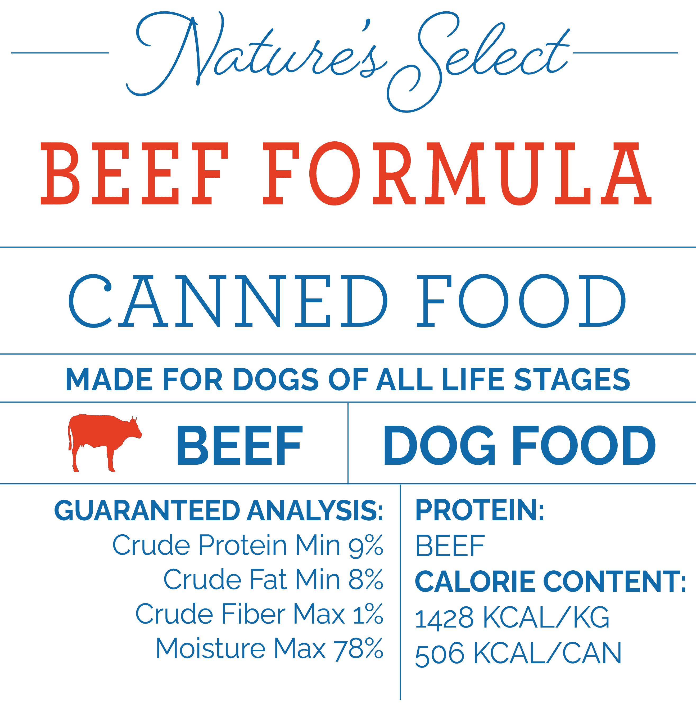 Nature's Select - Beef Formula Paté - Canned Food for Dogs (Case of 12)