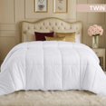 thumbnail image 3 of Comforter Twin Size 64 x 88 Inches, All Season Duvet Insert, Down Alternative Box Stitched Bed Comforter with Corner Tabs, Machine Washable, 3 of 4