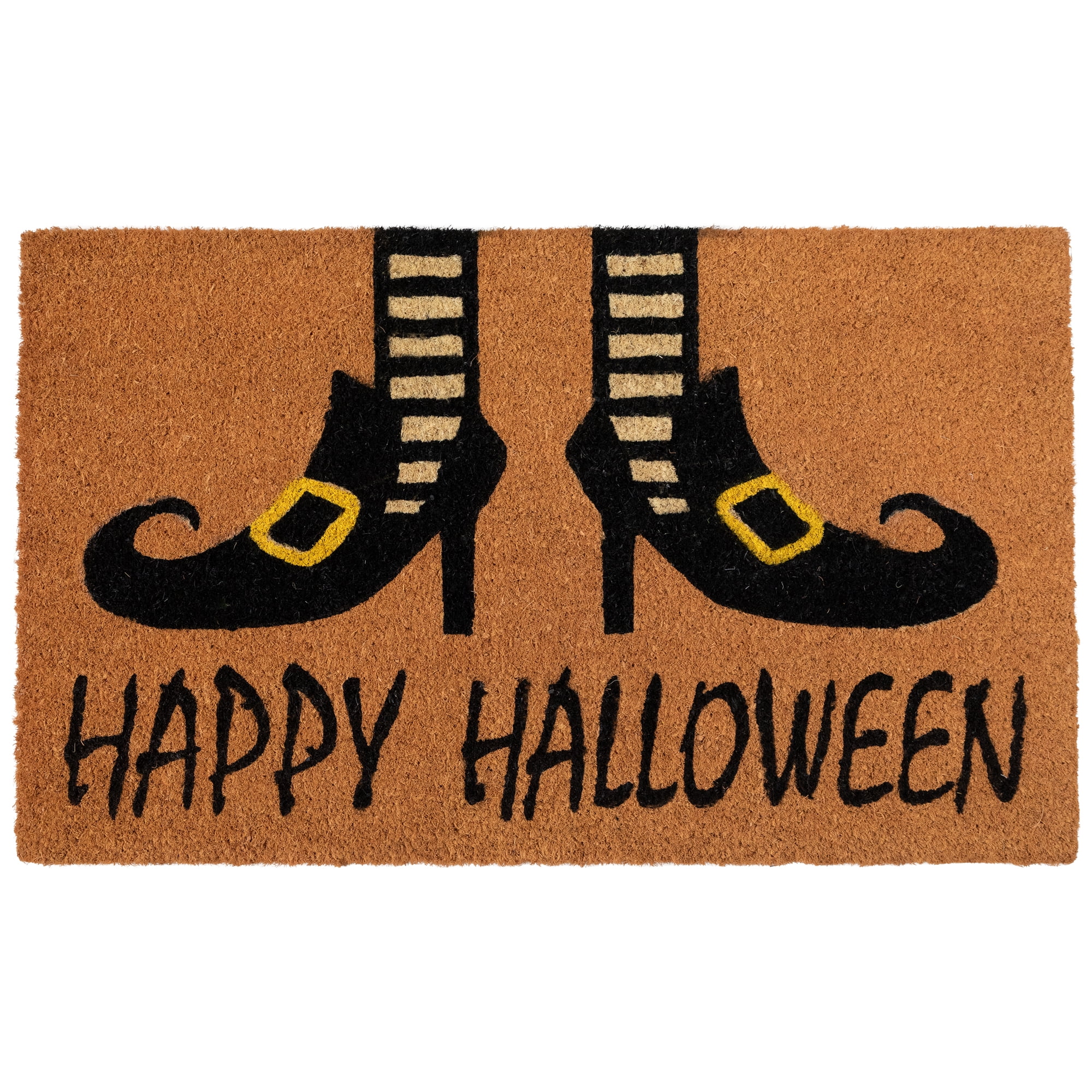 Happy Halloween and Wicked Witch Shoes Door Mat 18" x 30"