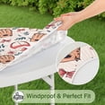 thumbnail image 5 of Pink and Blue Baseball Items Pattern Round Fitted Tablecloth with Elastic Edge,Dining Table Cover Waterproof,Outdoor Round Tablecloth for Camping,Dining,Indoor and Outdoor, 5 of 7