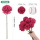 thumbnail image 3 of Uxcell 12 Paquete de Flores de Bola de Crisantemo Artificial de 11 pulgadas Ramo de Seda de Crisantemo Falso para el Hogar Rojo Rosa, 3 of 6
