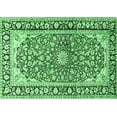 thumbnail image 1 of Ahgly Company Indoor Rectangle Medallion Emerald Green Traditional Area Rugs, 7' x 9', 1 of 4