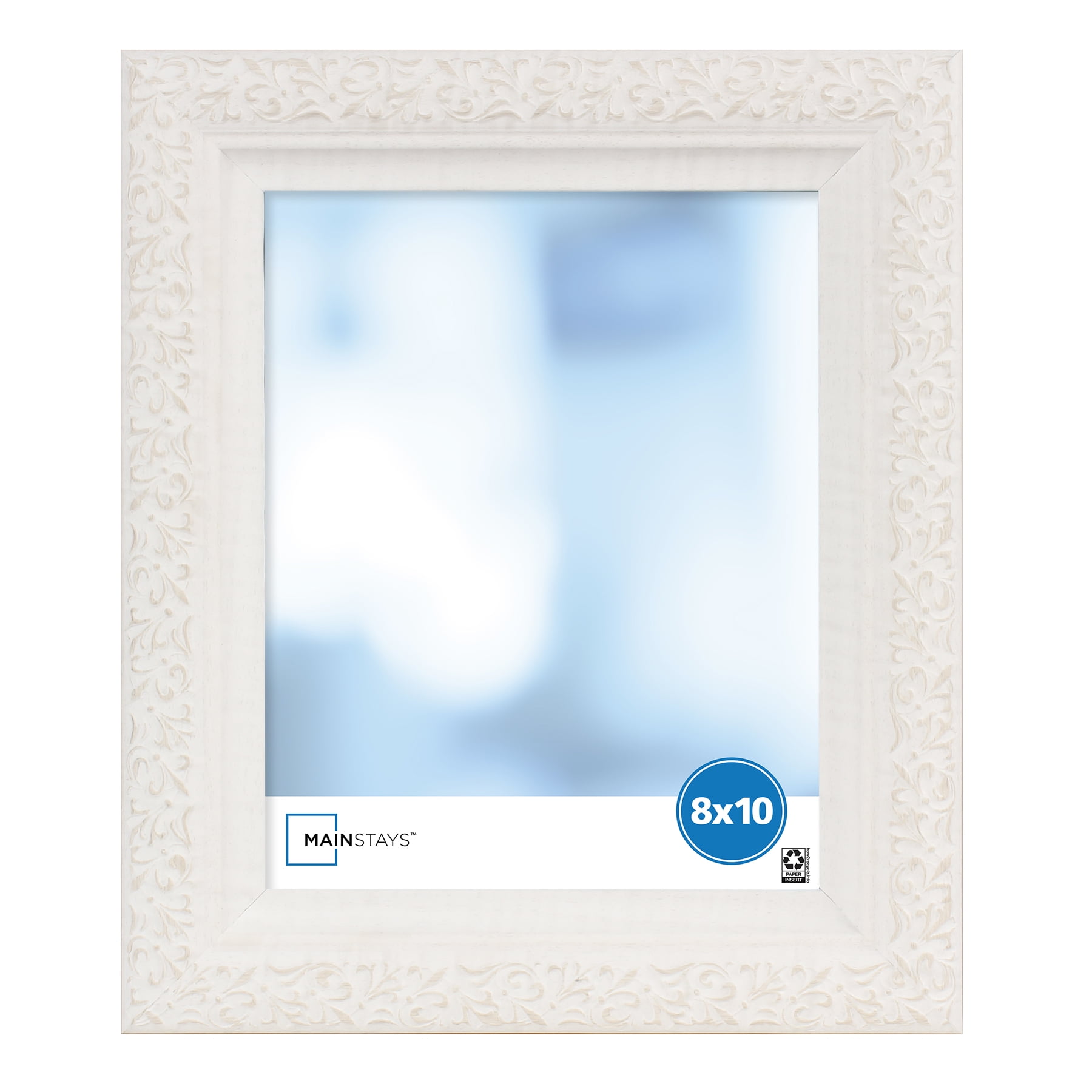 CONTEMPORARY WHITE1.25" TABLE TOP PICTURE FRAME