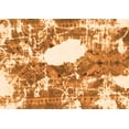 thumbnail image 1 of Ahgly Company Indoor Rectangle Abstract Orange Modern Area Rugs, 5' x 7', 1 of 4