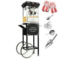 thumbnail image 2 of Olde Midway Vintage-Style Popcorn Machine Popper with Cart and 8 Ounce Kettle, Black, 2 of 7
