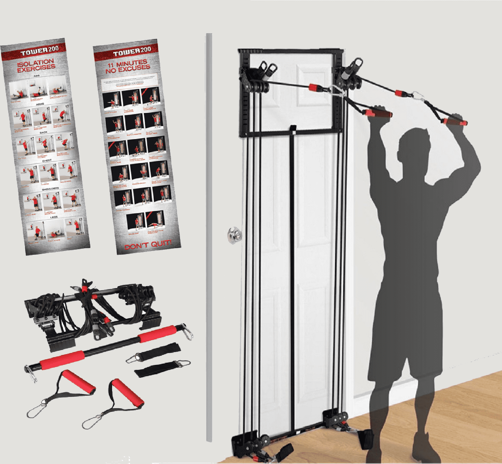 Tower 200 Door Gym Complete Full Body Workout Training System