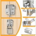 thumbnail image 4 of Flip Latch Gate Latches Slide Bolt Latch Safety Door Lock Catch for Barn Cabinet Pet Cage Garden Bathroom Garage Window Sliding Door,MS4001-LS Stainle, 4 of 4