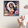 thumbnail image 4 of Pintura de diamante 5D DIY taladro redondo completo princesa Jasmine arte artesanal 50x50cm, 4 of 9