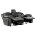 thumbnail image 4 of Pemberly Row Microfiber Double Reclining Love Seat in Gray, 4 of 8