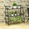 thumbnail image 4 of Costway 3-tier Metal Plant Stand Shelf Flower Pot Holder Display Rack Shoe Organizer, 4 of 10