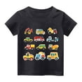 thumbnail image 4 of DAETIROS T-Shirt for Little Boys, Casual Crewneck Short Sleeve Soft Comfy Cute Car Boys Summer Tees Black Size 4 T, 4 of 6
