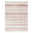 thumbnail image 2 of SAFAVIEH Berber Fringe Vinal Aztec Shag Area Rug, Ivory/Rust, 8' x 10', 2 of 11