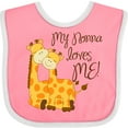 thumbnail image 3 of Inktastic My Nonna Loves Me Boys or Girls Baby Bib, 3 of 4