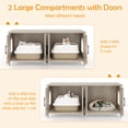 thumbnail image 6 of Demi Bonn 48" Modern Cat Litter Box Enclosure, Hidden Litter Box for 2 Cats, Cat House Furniture for Side Table or Nightstand, Gray, 6 of 8