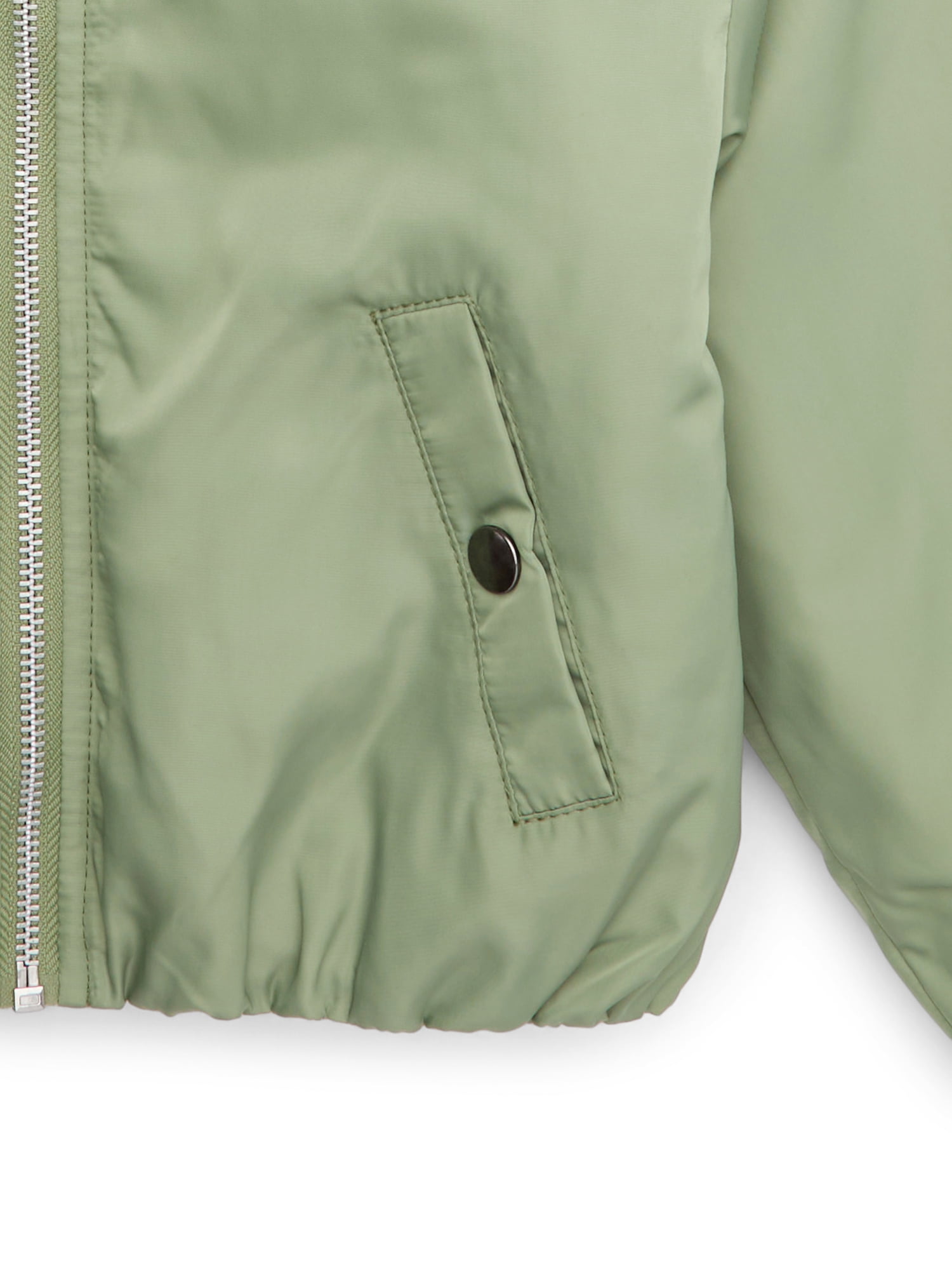 Wonder Nation Tween Girls Satin Bomber Jacket, Sizes 4-16 & Plus