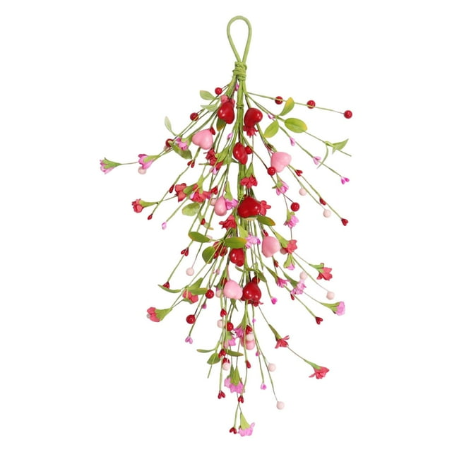 Guirnalda de flores artificiales para el día de San Valentín, decoración colorida y primaveral. 50 centímetros