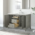thumbnail image 3 of Vanity Art 48" Bathroom Vanity with Sink and Engineered Marble Top, Freestanding Storage Cabinet with 2 Drawers, 2 Shelves and 1 Flip Down Tray, 3 of 9