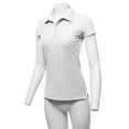 thumbnail image 5 of A2Y Women's Basic Casual 4-Button Junior-Fit PK Ring Spun Cotton Pique Polo Shirt White 2XL, 5 of 6