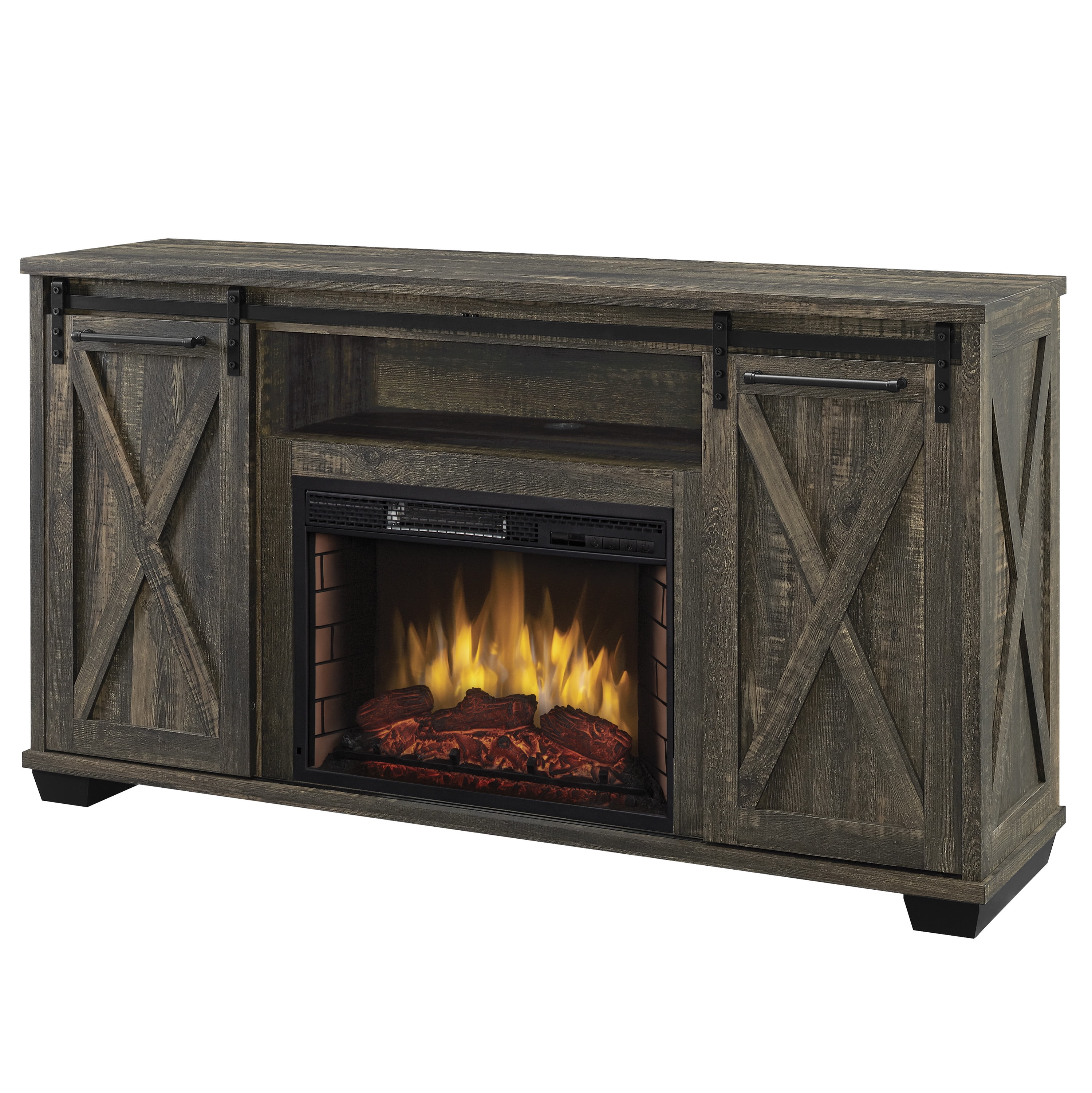 Portland 58-in Infrared Media Electric Fireplace in ...