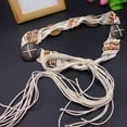 thumbnail image 7 of LIZUOJUN Under $4 Thin Retro Stretch Waist Belt For Daily Wear Office Work Casual Outings Travel Party Events Attire Everyday Outdoor Western-concho-belt-women, White, 7 of 7