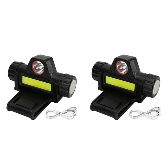 2X Rechargeable Welding Helmet Light Versatile Headlamp Flashlight with Mount Holder, Strong Headlight