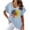 Blue, variant on 4th of July Shirts for Women American Flag Sunflower Graphic Tee USA Red White Blue Top Patriotic Short Sleeve V Neck T Shirt (Avail for Plus Size)
