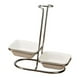 thumbnail image 2 of Soporte para cuchara de acero inoxidable, soporte para colador de cucharón de sopa para cocina Cuenco cuadrado doble, 2 of 6