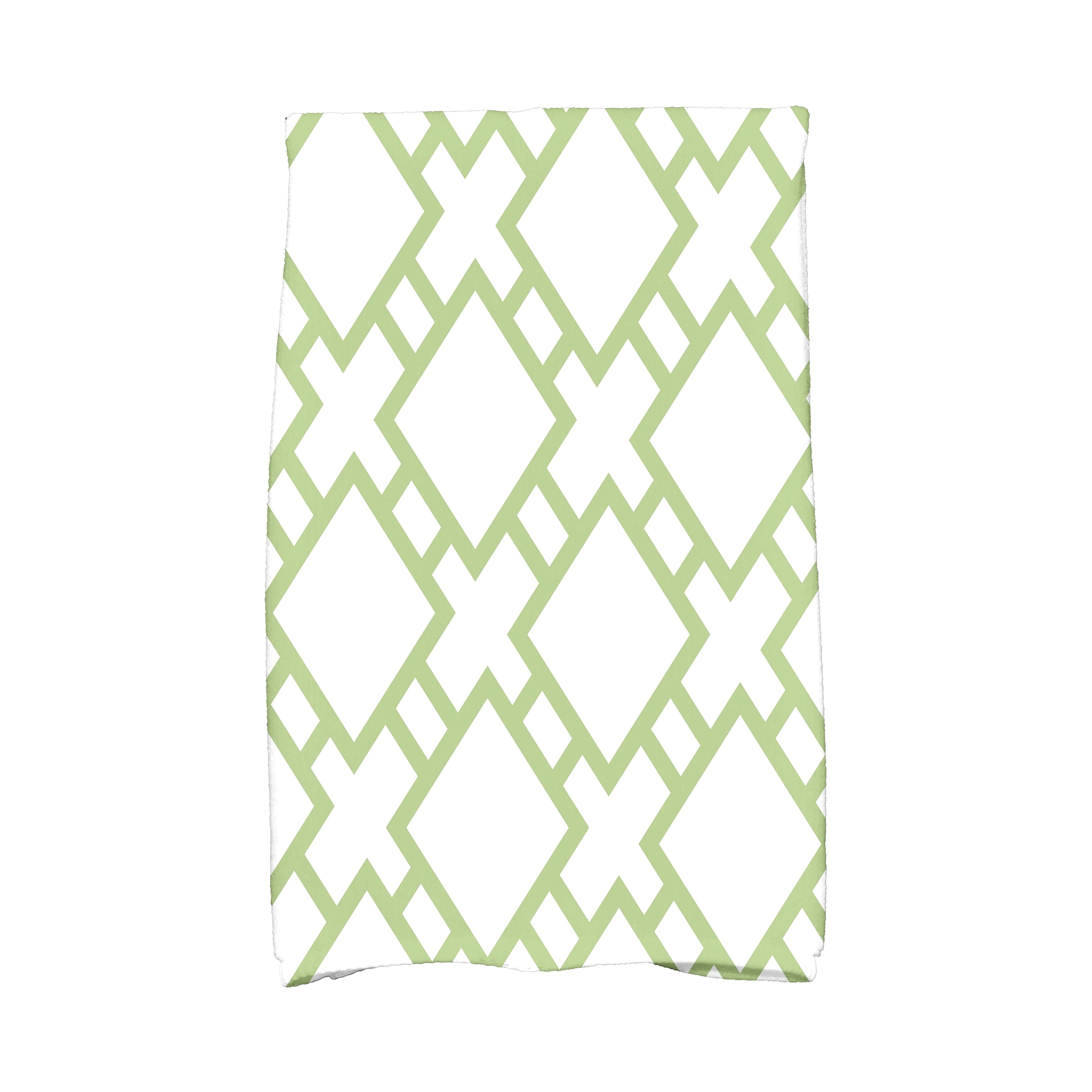 Simply Daisy, 16 x 25 inch, Square in St. Louis, Geometric Print Kitchen Towel, Blue