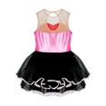 thumbnail image 4 of CHICTRY Girls Ballerina Dance Dress Outfit Bronzing Cloth Mesh Tutu Skirted Leotard Ballet Dance Costume Hot Pink 6, 4 of 5