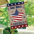 thumbnail image 4 of Briarwood Lane God Bless America Star Burlap House Flag, 4 of 4