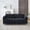 Black, variant on AOOWOW 83.5 Inch 2 Seater French Vintage Cloud Sofa, Cream Style Upholstered Couch with Linear Design and Hidden Storage, Living Room Furniture - Black