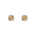 thumbnail image 3 of 0.2 Ct Round Cut Studs Yellow Moissanite 14K White Solid Solid Gold Everyday Dainty Earrings Push Back, 3 of 7