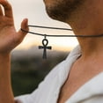 thumbnail image 3 of ChainsProMax Mens Stainless Steel Ankh Cross Necklace, Egyptian Jewelry, 3 of 8