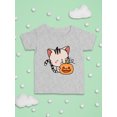 thumbnail image 3 of Cute Kittyboo W Pumpkin. T-Shirt Infant -Image by Shutterstock,  18 Months, 3 of 4
