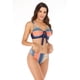 thumbnail image 3 of Conjuntos de bikini para mujer Traje de baño de dos piezas Traje de baño de talle alto con cuello en V Traje de baño de bikini sexy, 3 of 5