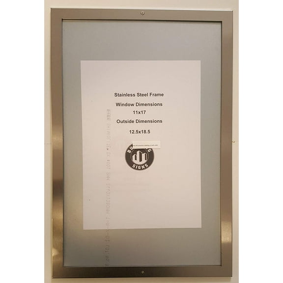 ELEVATOR PICTURE FRAME 11" X 17" stainless Steel