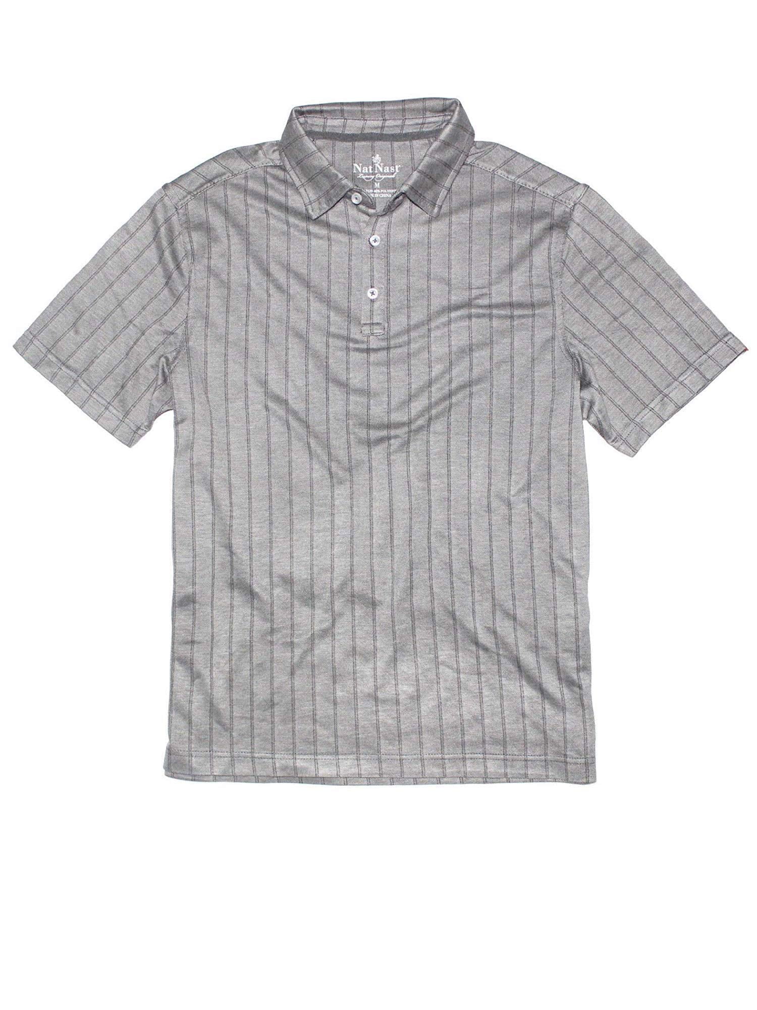 Nat Nast Original Luxury Men's Short Sleeve Polo Shirt, Gray, Medium ...