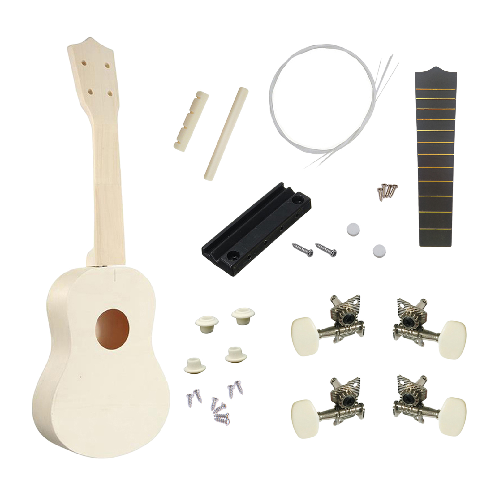 Set　for　Basswood　Ukulele　String　Material　Soprano　Handwork　Assembly　Guitar