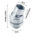 thumbnail image 3 of G1/2 Shower Connector Joint Copper Product Adapter Suitable For Fixed Handheld And Rain Shower Heads Laundry Faucet Parts Faucet Kitchen Pressure Washer Kitchen Kitchen Faucet Hose Replacement Owen, 3 of 6