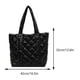 thumbnail image 2 of Bolso Casual Acolchado Bolso acolchado con entramado de diamantes para mujer, bolso de invierno de ocio para niña de gran capacidad (negro), 2 of 8