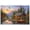 Unframe-style, variant on Nature Mountain Landscape Canvas Wall Art Posters Rustic Log Cabin Lake View Sunset Wildlife Scenery Painting Home Decor for Living Room Bedroom Cabin Lodge