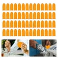 thumbnail image 4 of unbranded  100 Pcs Finger Sleeves Support Fingertip Bandages Waterproof Fingerless Fitness Orange, 4 of 8