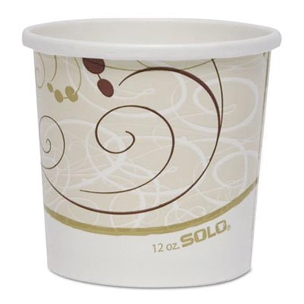 Solo Cup HS4125SYM 12 oz Double Poly Paper Food Containers - Symphony ...