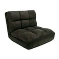 thumbnail image 4 of Loungie Microsuede Flip Chair Lounger Seat Black, 4 of 9