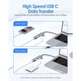 thumbnail image 5 of LENTION USB C Hub, 6 in 1 USB C Multiport Dongle with 4K HDMI, USB C Data Port, USB 3.0, 100W PD Compatible New MacBook Pro/Mac Air, More Type C Devices (CB-CE35s, Space Gray), 5 of 11