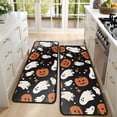 thumbnail image 4 of Kitchen Rugs Sets Of 2,Black Halloween Ghosts and Pumpkins Anti Fatigue Kitchen Mat Rugs Non Slip Washable,Decorative Kitchen Floor Mats for Kitchen,Sink,Laundry,17"x47"+17"x47", 4 of 5
