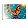 thumbnail image 3 of RKSupls Spring Tapestry Wall Art, Monarch Butterfly Over Water Hanging Tapestry Decoration for Happy New Year Bedroom, Living Room, Dorm, Apartment Hallway Home Decor,80*60in, 3 of 5