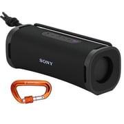 Sony ULT FIELD 1 Bluetooth Wireless Portable Speaker with Echo Canceling Technology (Black) Bundle with 12kN Heavy Duty Carabiner with Locking Clamp (Orange) (2 Items)